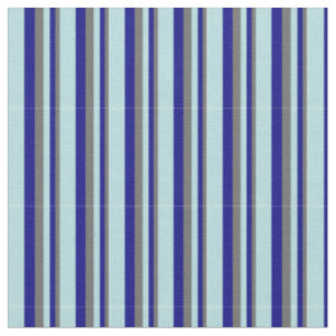 Dim Grey, Blue, and Powder Blue Coloured Lines Fabric