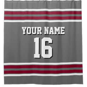 Dim Grey Burgundy White Stripes Sports Jersey