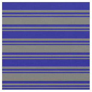 Dim Grey & Dark Blue Coloured Stripes Pattern Fabric