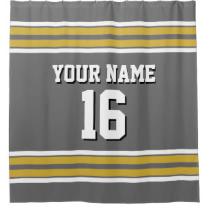 Dim Grey Gold White Stripes Sports Jersey