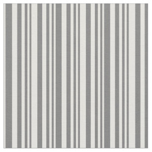 Dim Grey & White Coloured Lines/Stripes Pattern Fabric