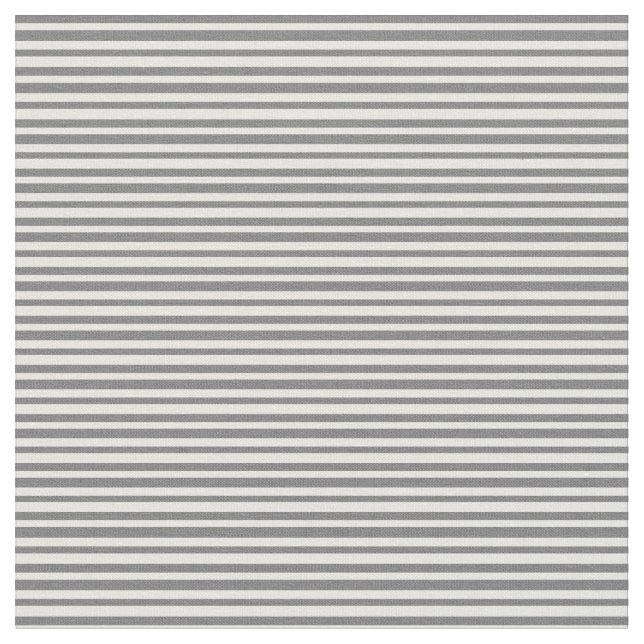Dim Grey & White Stripes Pattern Fabric (Close Up)