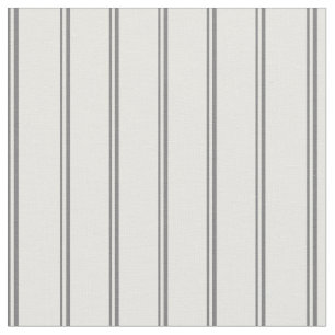 Dim Grey & White Stripes Pattern Fabric