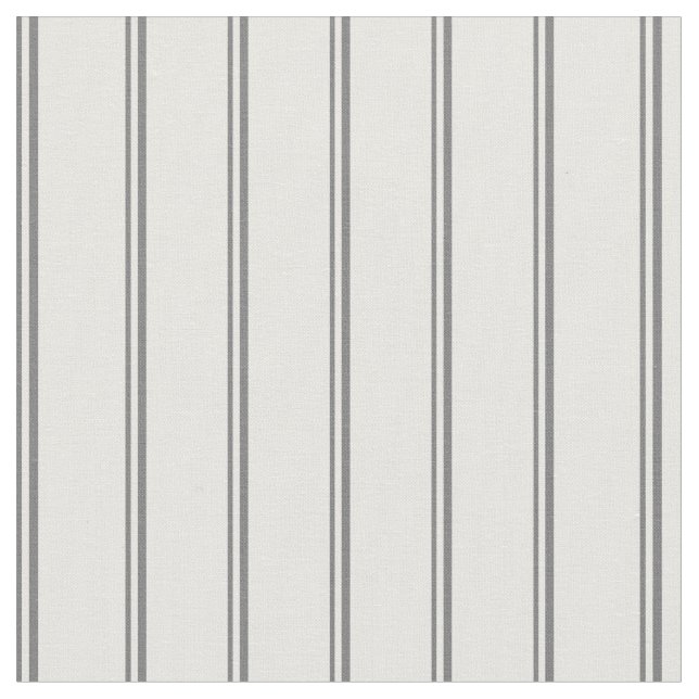 Dim Grey & White Stripes Pattern Fabric (Close Up)