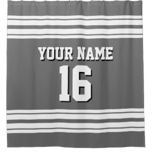 Dim Grey with White Stripes Sports Jersey