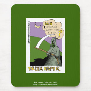 Dim Reaper Halloween Funny Cartoon Mouse Pad