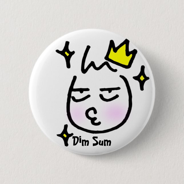 Dim Sum 2 Inch Round Button (Front)