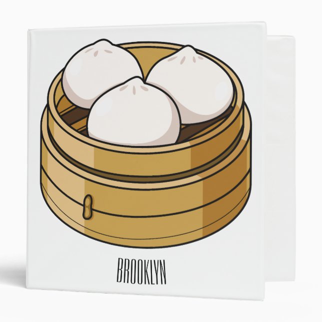Dim sum cartoon illustration  binder (Front/Inside)
