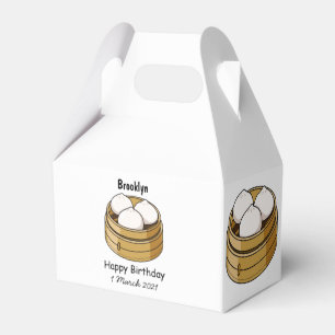 Dim sum cartoon illustration favor box