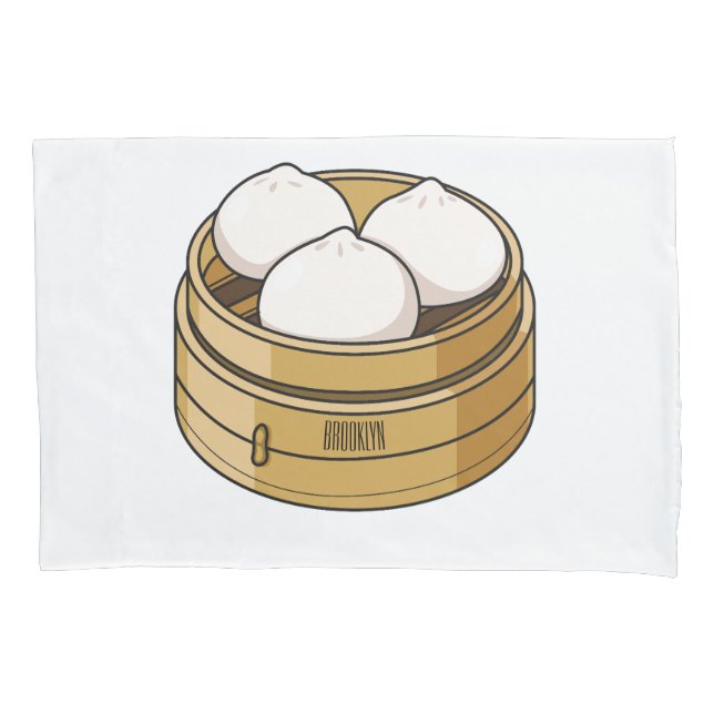 Dim sum cartoon illustration  pillowcase (Front)