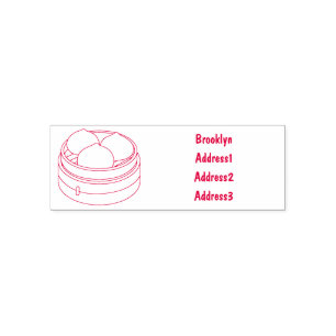 Dim sum cartoon illustration self-inking stamp