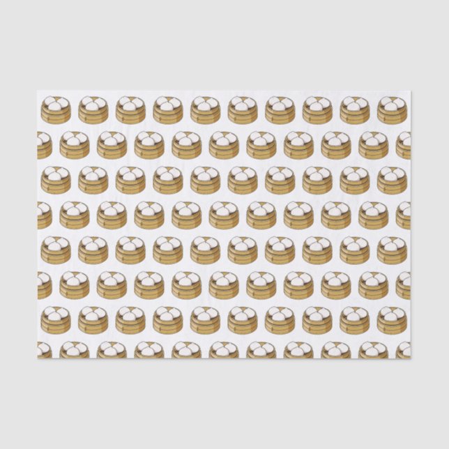 Dim sum cartoon illustration tissue paper (Front)