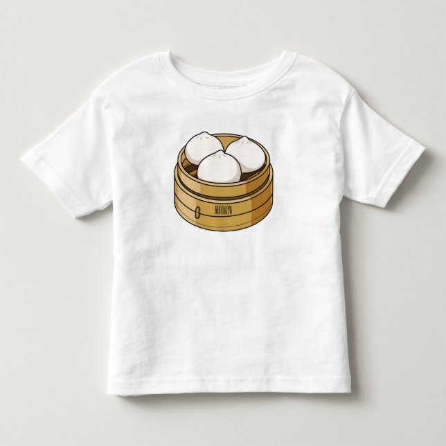 Dim sum cartoon illustration toddler t-shirt (Front)