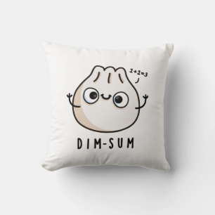 Dim-sum Funny Dimsum Math Pun  Throw Pillow