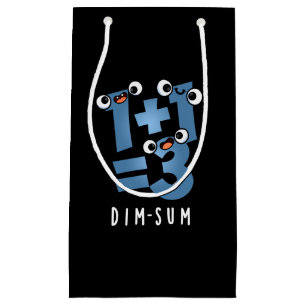 Dim Sum Funny Mathematics Food Pun Dark BG Small Gift Bag