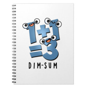 Dim Sum Funny Mathematics Food Pun Notebook