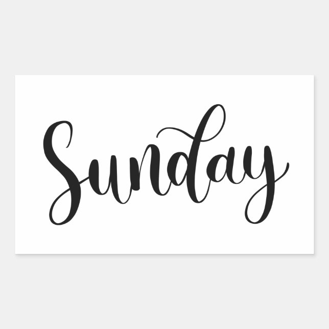Dimanche - Calligraphie / Sticker à lettres (Devant)