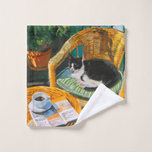 Dimanche matin   Peinture confortable pour chat et