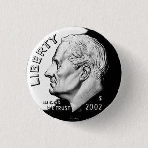 Dime 1 Inch Round Button