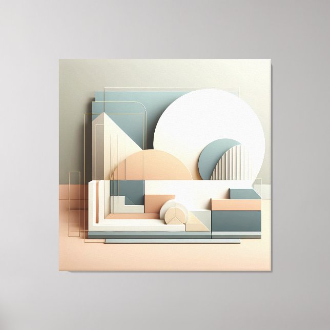 Dimensional Arc Structure Canvas Print (Front)