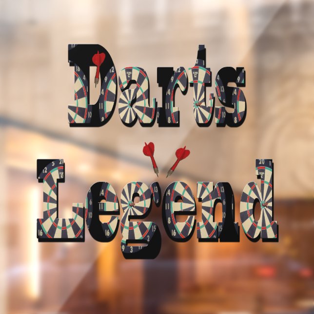 Dimensional Darts Legend Picture Logo,   Window Cling (Sheet 2)