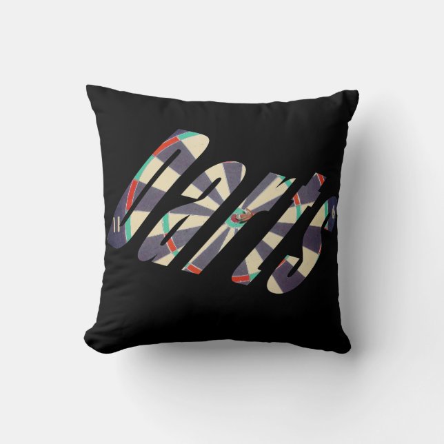 Dimensional Darts Logo, Throw Pillow (Front)