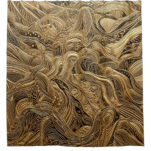 Dimensional Gold Abstract Design