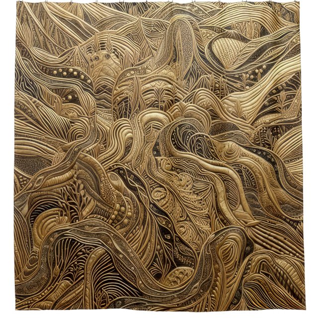 Dimensional Gold Abstract Design (Front)