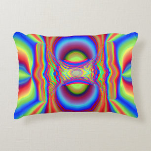 Dimensional Intersection Digital Art Accent Pillow