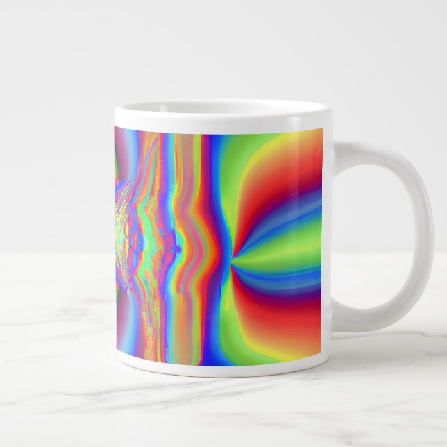 Dimensional Intersection Digital Art Large Coffee Mug (Right)