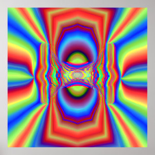 Dimensional Intersection Digital Art Poster