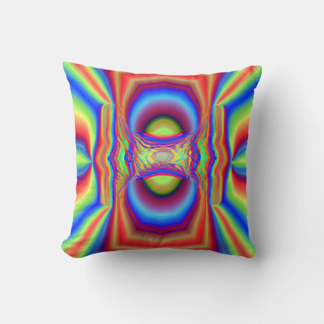 Dimensional Intersection Digital Art Throw Pillow (Front)