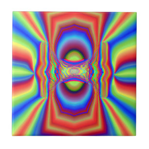 Dimensional Intersection Digital Art Tile