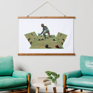 Dimensional Lawn Bowler, Wall Hanging Tapestry