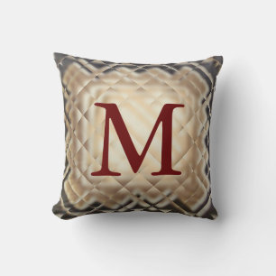 Dimensional Square-M Throw Pillow