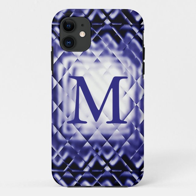 Dimensional Square-Navy-M Case-Mate iPhone Case (Back)