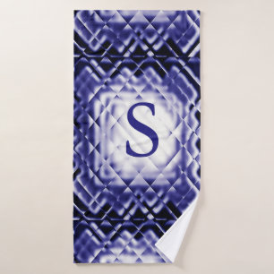Dimensional Square-Navy-S Bath Towel