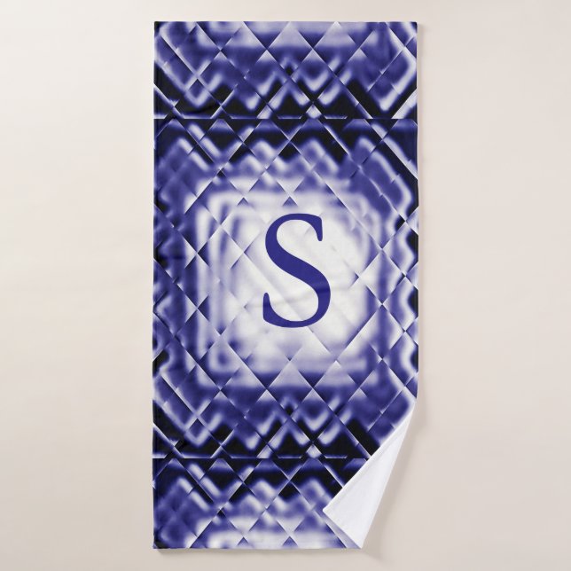 Dimensional Square-Navy-S Bath Towel (Bath Towel)