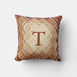 Dimensional Square-Red-T Throw Pillow