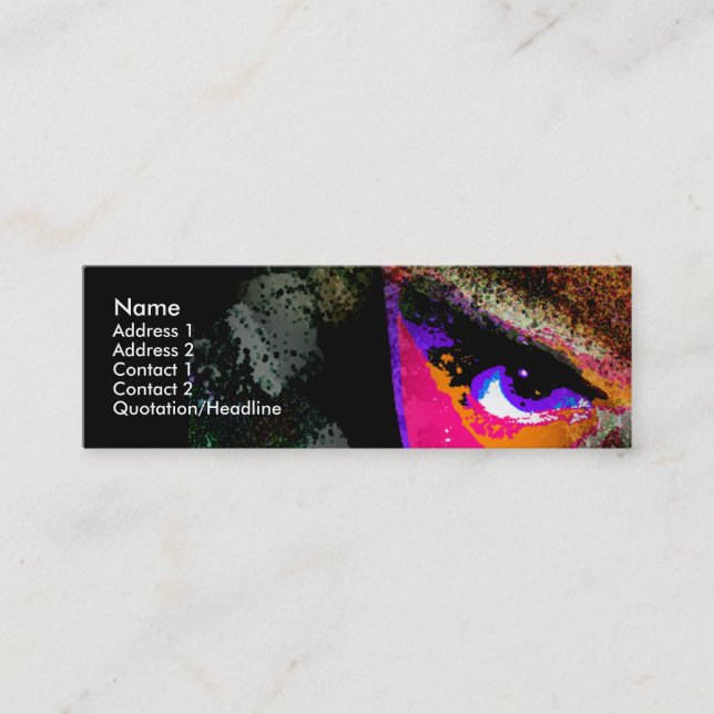 Dimensional Stare Mini Business Card (Front)