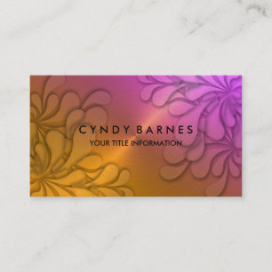 Dimensionner Carte de visite de feuille rose orang