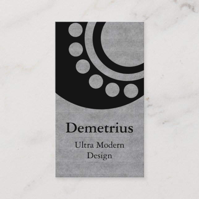 Dimensions futuristes Carte de visite, Gris (Devant)