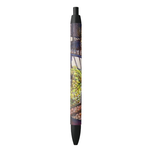 Dimensions of Curiosity Black Ink Pen (Front Vertical)