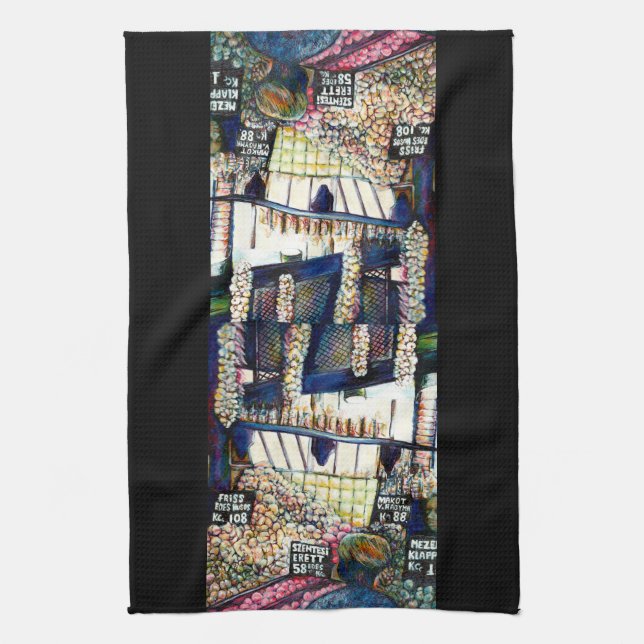 Dimensions of Curiosity Kitchen Towel (Vertical)
