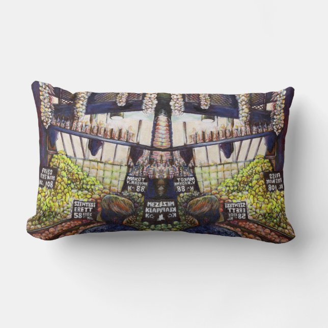 Dimensions of Curiosity Lumbar Pillow (Front)