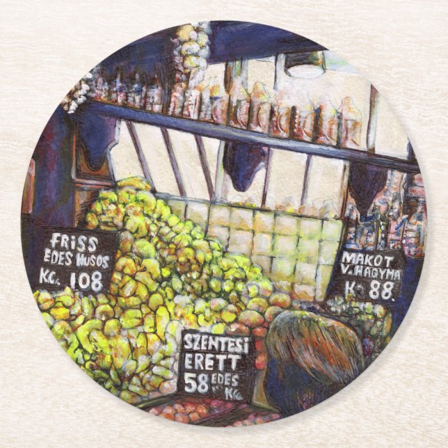 Dimensions of Curiosity Round Paper Coaster (Front)