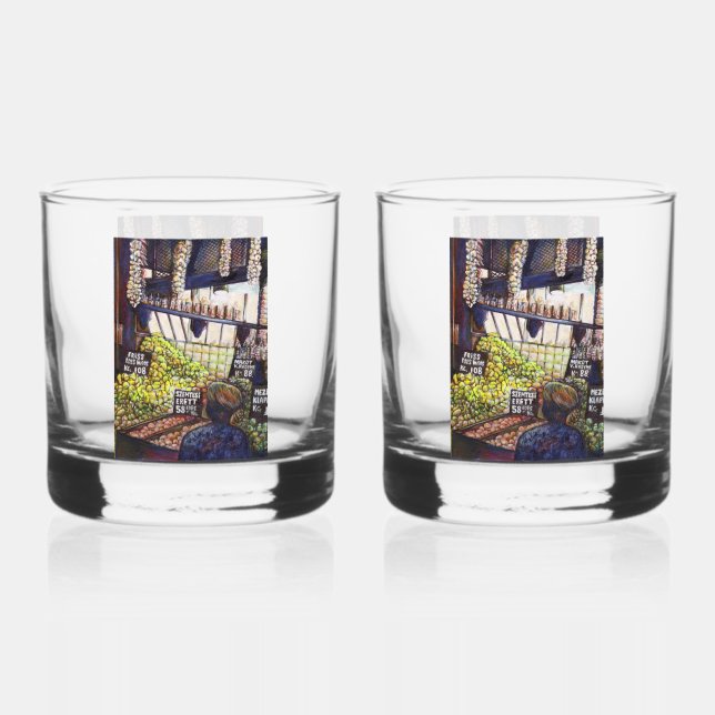 Dimensions of Curiosity Whiskey Glass (Front)
