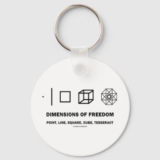 Dimensions Of Freedom (Geometry Humour) Keychain
