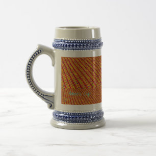 Dimensions of Happiness Tweed Textured Playful Beer Stein