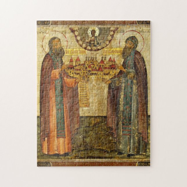 Dimitry and Ignaty Prilutsky by Dionisius Jigsaw Puzzle (Vertical)